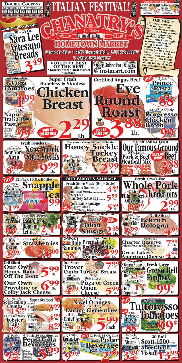 Catalogue Chanatry's Hometown Market from 09/24/2023