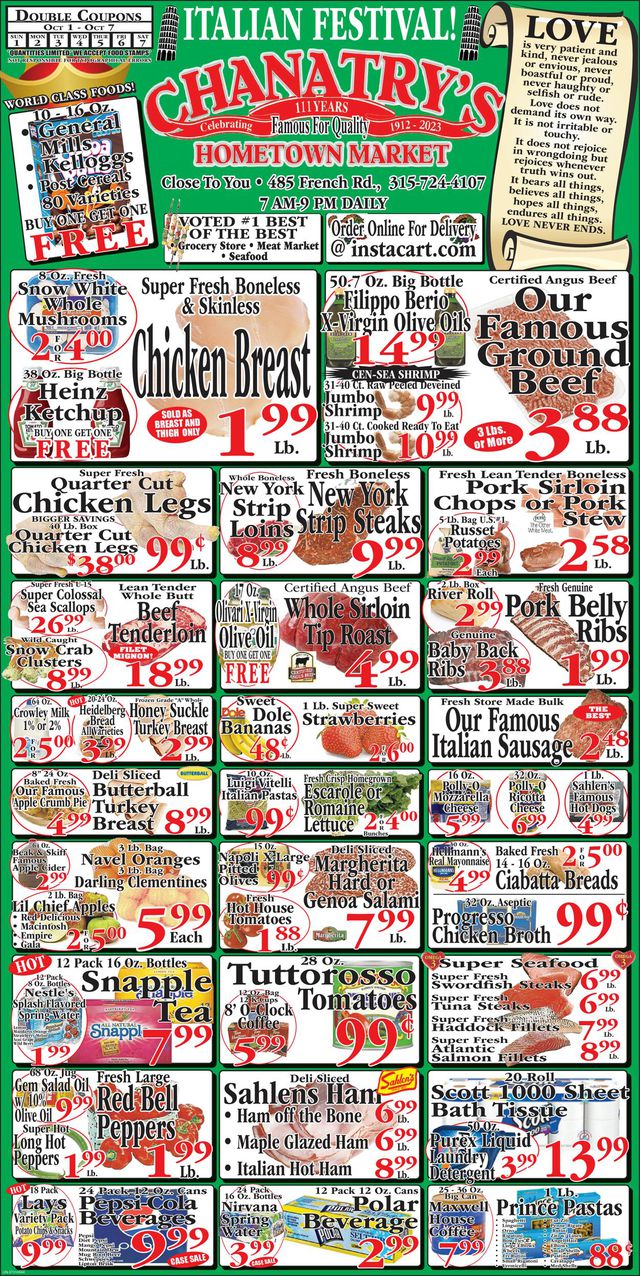 Catalogue Chanatry's Hometown Market from 10/01/2023