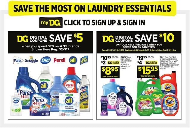 Catalogue Dollar General from 07/27/2025