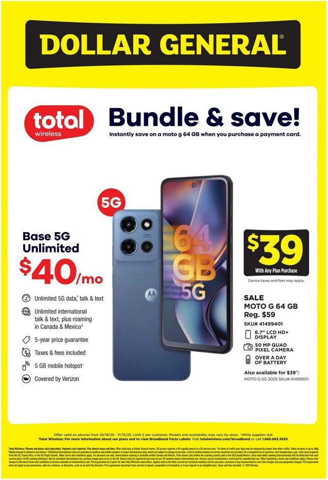 Catalogue Dollar General from 10/19/2025