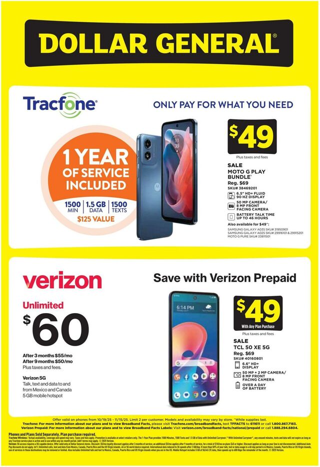 Catalogue Dollar General from 10/19/2025