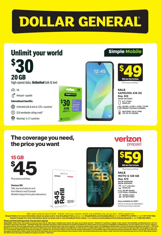 Catalogue Dollar General from 06/14/2026