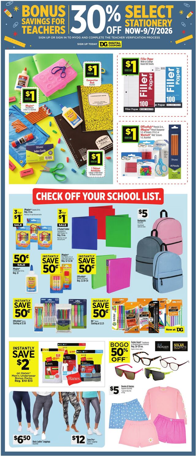 Catalogue Dollar General from 07/19/2026