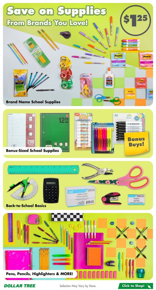 Catalogue Dollar Tree from 07/27/2025