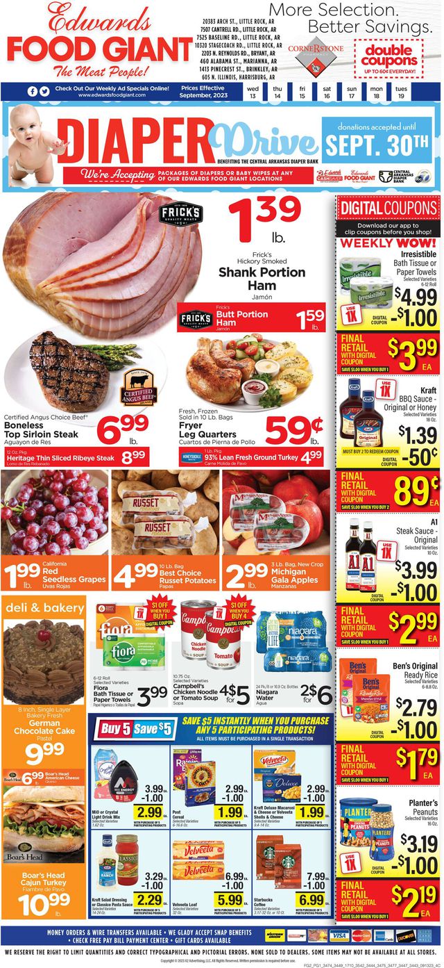 Catalogue Edwards Food Giant from 09/13/2023