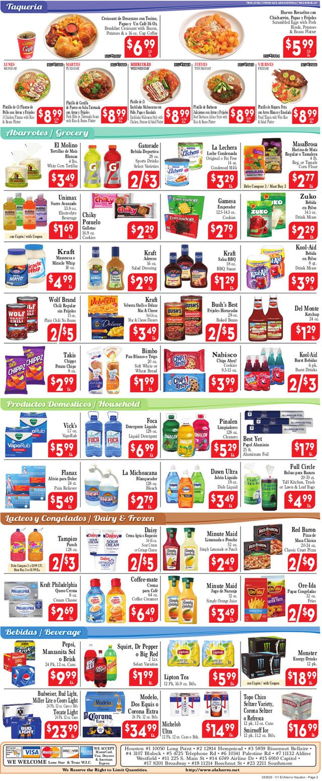 Catalogue El Ahorro Supermarket from 08/30/2023