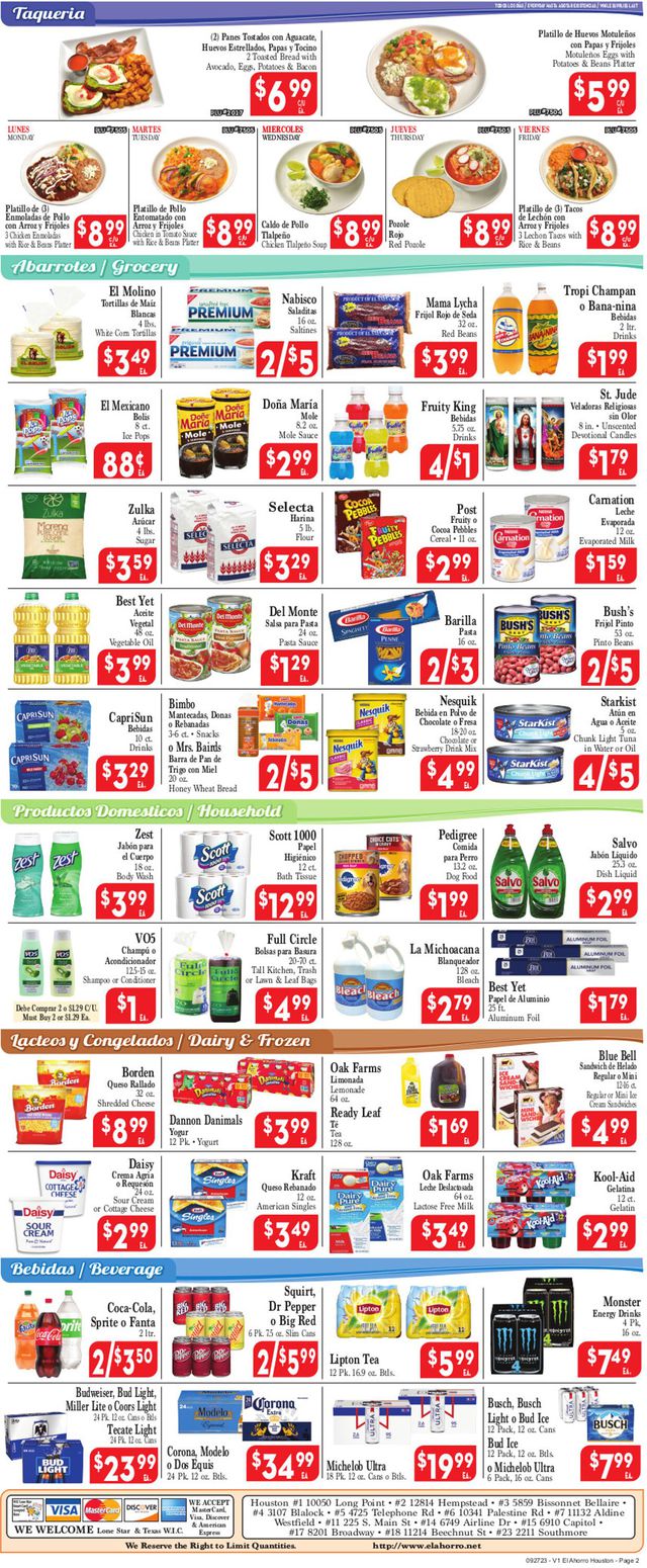 Catalogue El Ahorro Supermarket from 09/27/2023