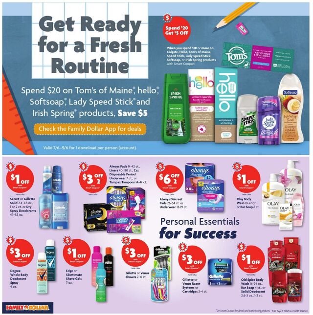 Catalogue Family Dollar from 07/27/2025