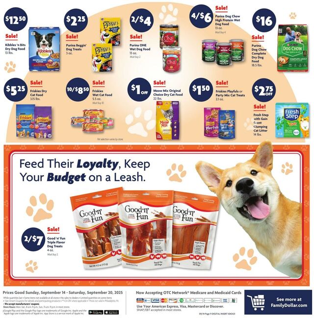 Catalogue Family Dollar from 09/14/2025