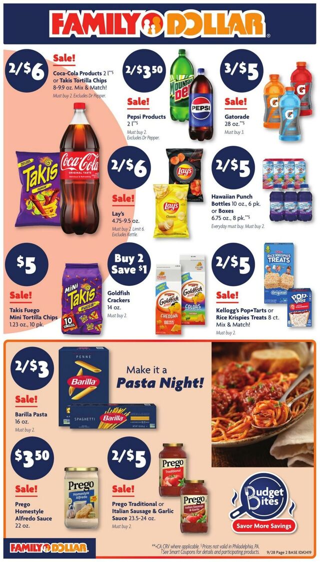 Catalogue Family Dollar from 09/28/2025