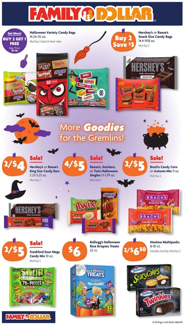 Catalogue Family Dollar from 09/28/2025