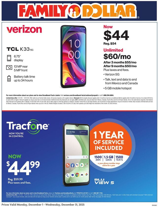 Catalogue Family Dollar from 12/01/2025