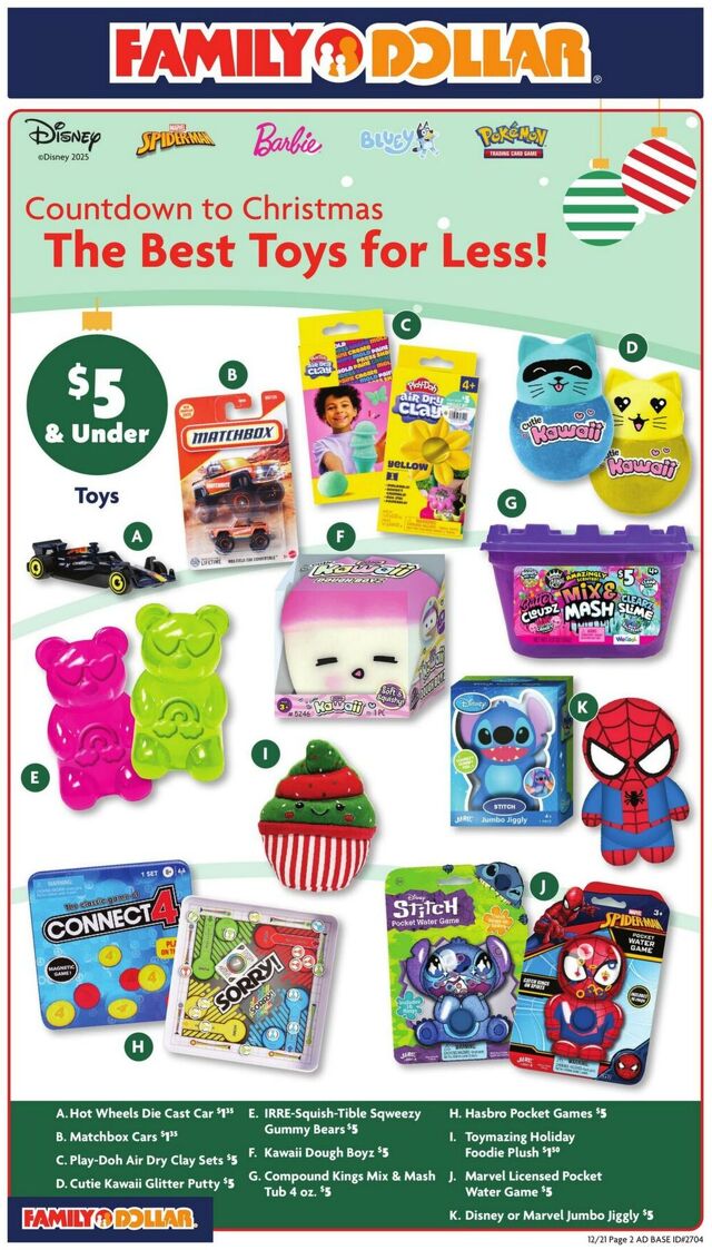 Catalogue Family Dollar from 12/21/2025