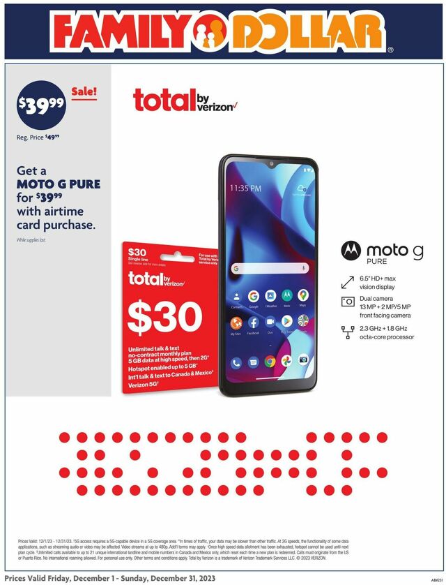 Catalogue Family Dollar from 12/01/2023