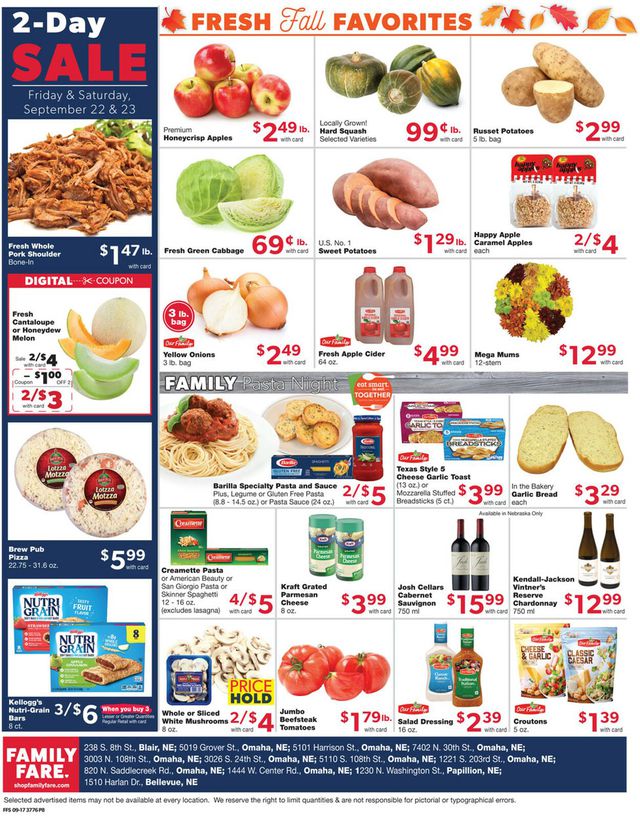 Catalogue Family Fare from 09/17/2023