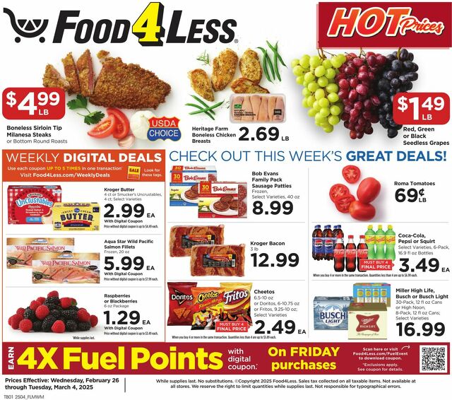 Catalogue Food 4 Less from 02/26/2025