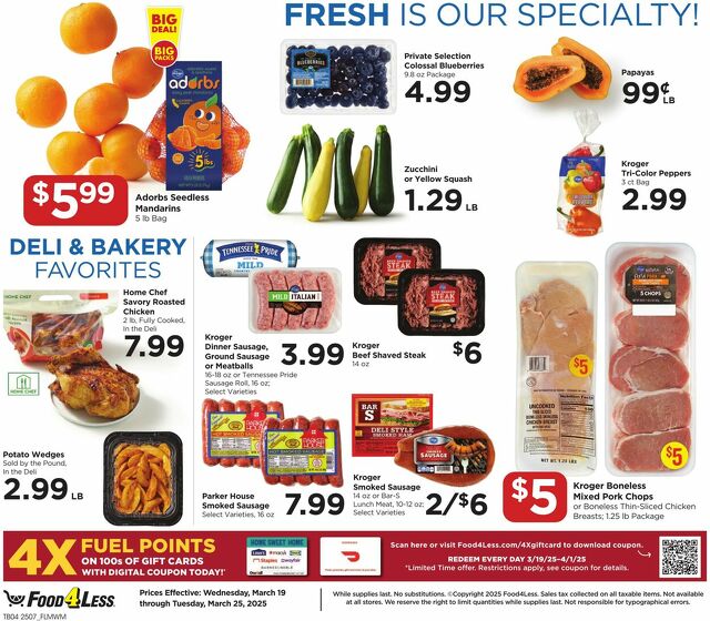 Catalogue Food 4 Less from 03/19/2025