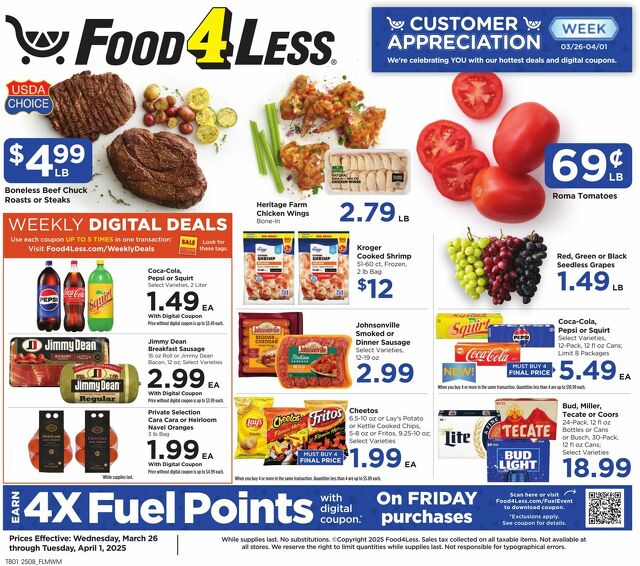 Catalogue Food 4 Less from 03/26/2025