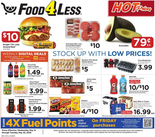 Catalogue Food 4 Less from 05/14/2025