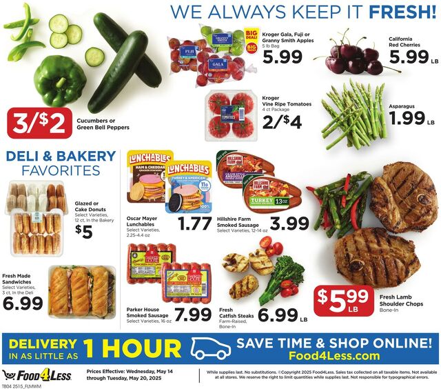 Catalogue Food 4 Less from 05/14/2025