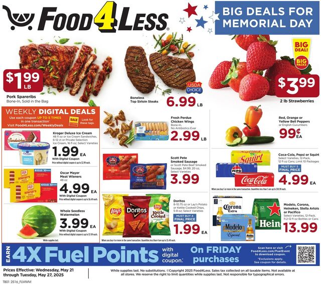 Catalogue Food 4 Less from 05/21/2025