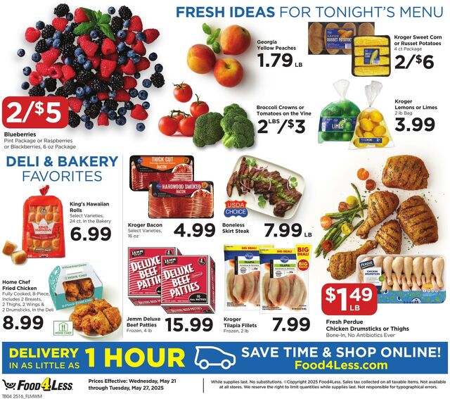 Catalogue Food 4 Less from 05/21/2025