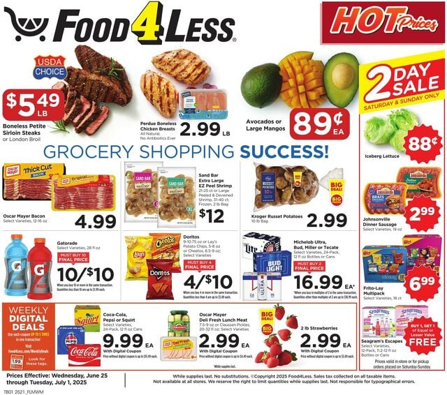 Catalogue Food 4 Less from 06/25/2025