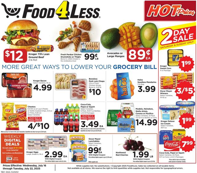 Catalogue Food 4 Less from 07/16/2025