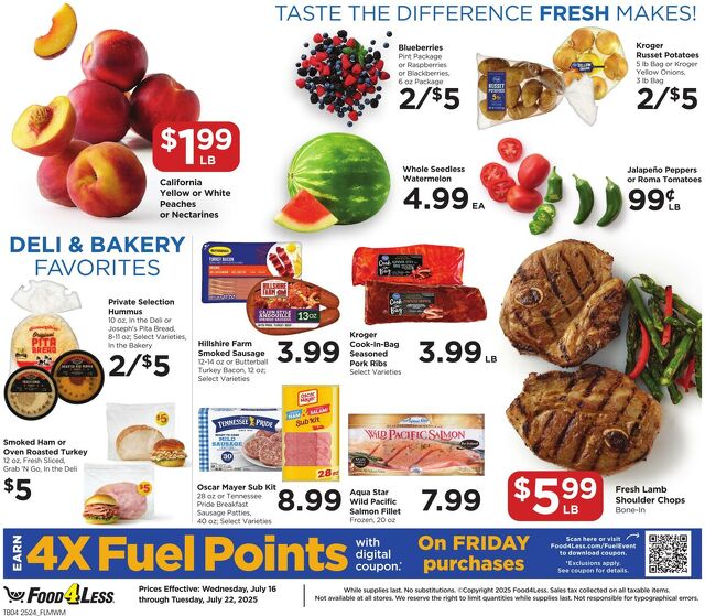 Catalogue Food 4 Less from 07/16/2025