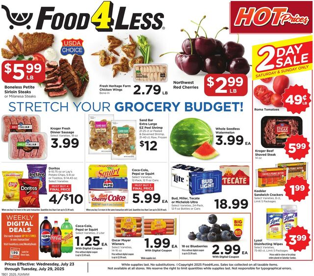 Catalogue Food 4 Less from 07/23/2025
