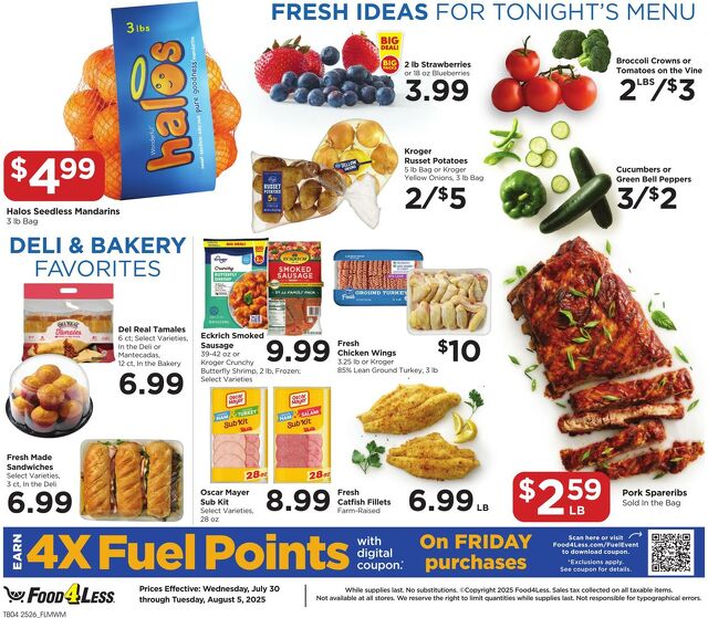 Catalogue Food 4 Less from 07/30/2025