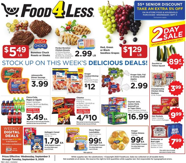 Catalogue Food 4 Less from 09/03/2025