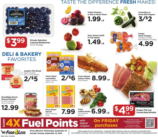 Catalogue Food 4 Less from 09/10/2025