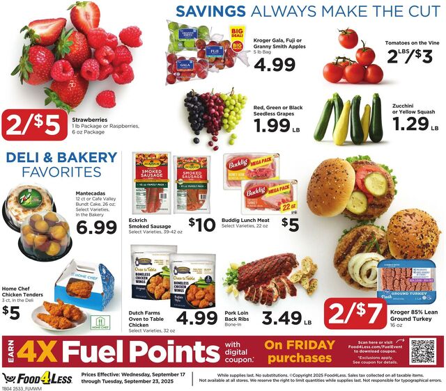 Catalogue Food 4 Less from 09/17/2025