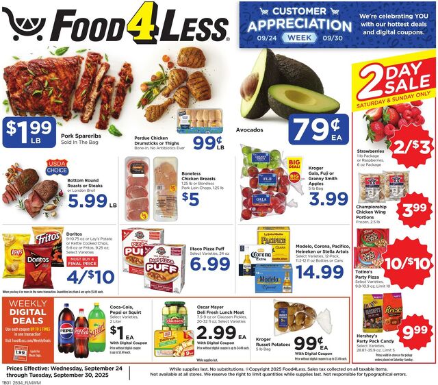 Catalogue Food 4 Less from 09/24/2025