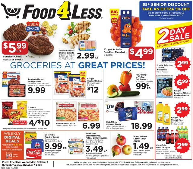 Catalogue Food 4 Less from 10/01/2025