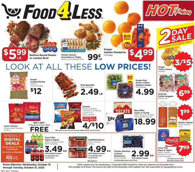 Catalogue Food 4 Less from 10/15/2025