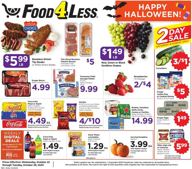 Catalogue Food 4 Less from 10/22/2025