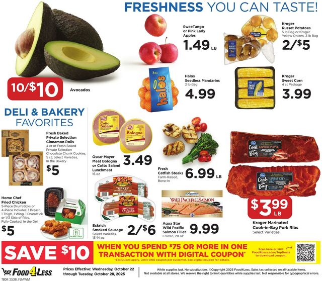 Catalogue Food 4 Less from 10/22/2025