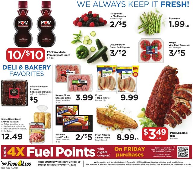 Catalogue Food 4 Less from 10/29/2025