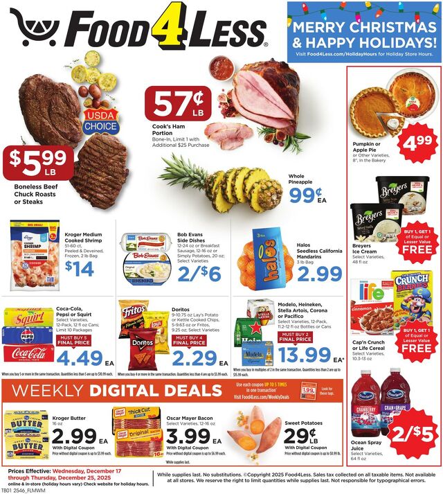 Catalogue Food 4 Less from 12/17/2025