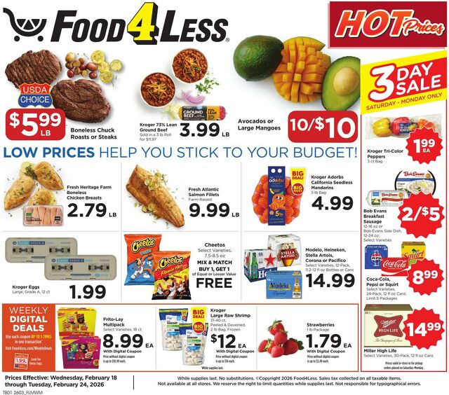 Catalogue Food 4 Less from 02/18/2026