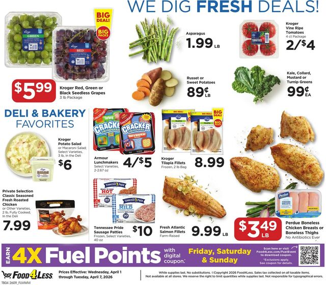 Catalogue Food 4 Less from 04/01/2026
