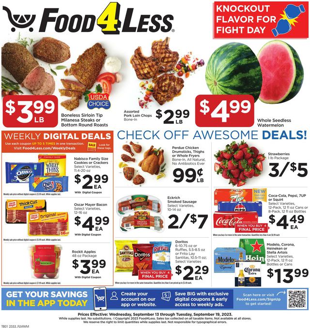 Catalogue Food 4 Less from 09/13/2023