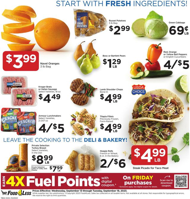 Catalogue Food 4 Less from 09/13/2023