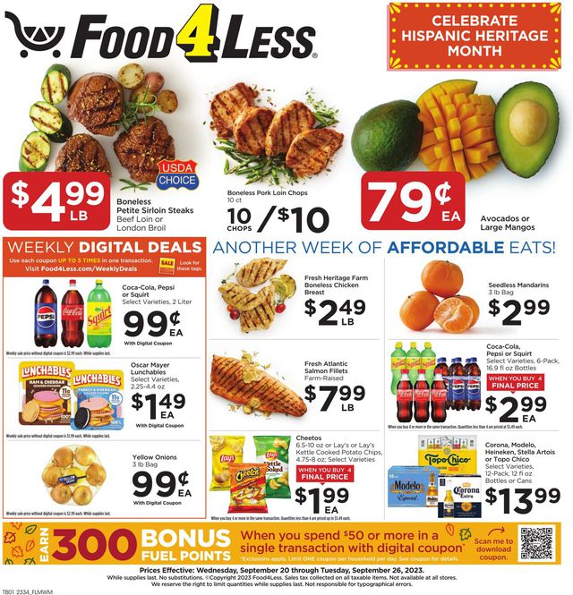 Catalogue Food 4 Less from 09/20/2023