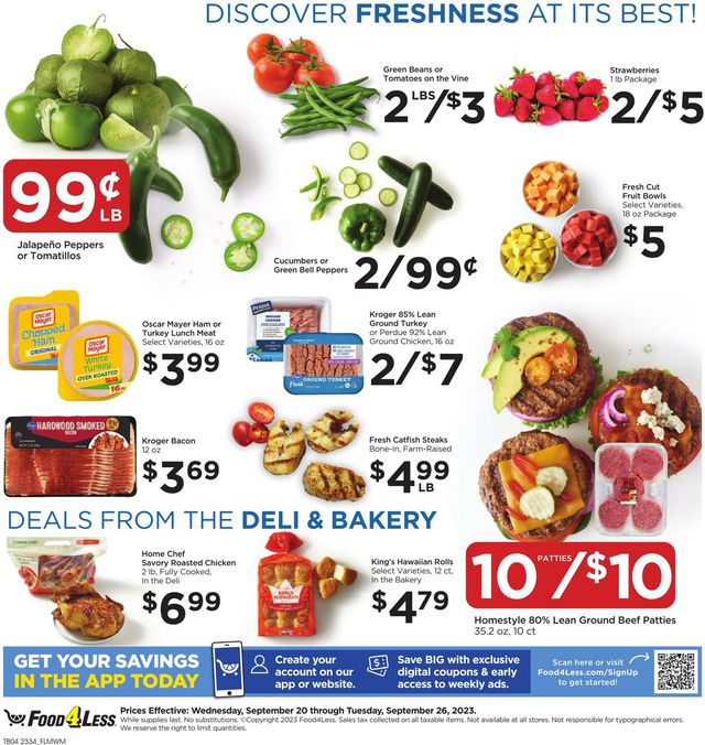 Catalogue Food 4 Less from 09/20/2023