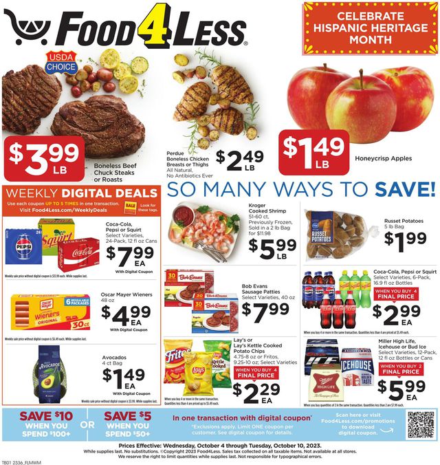Catalogue Food 4 Less from 10/04/2023