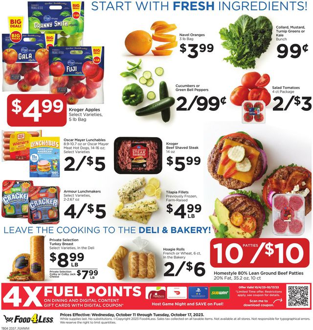 Catalogue Food 4 Less from 10/11/2023