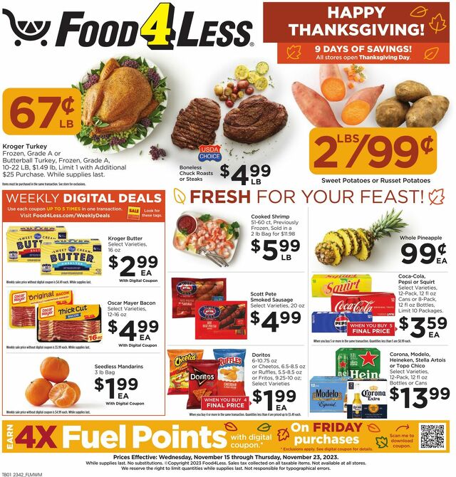 Catalogue Food 4 Less from 11/15/2023